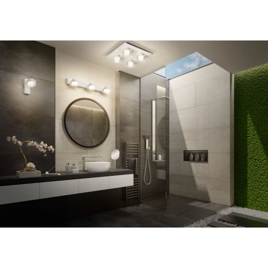 Ledvance - Applique a LED da bagno ORBIS FLAME LED/5,5W/230V 3000/4000K IP44 bianco