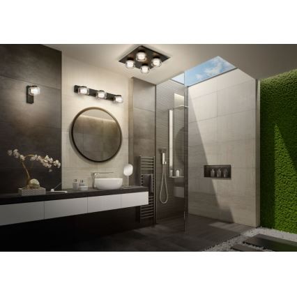 Ledvance - Applique a LED da bagno ORBIS FLAME LED/5,5W/230V 3000/4000K IP44 nero