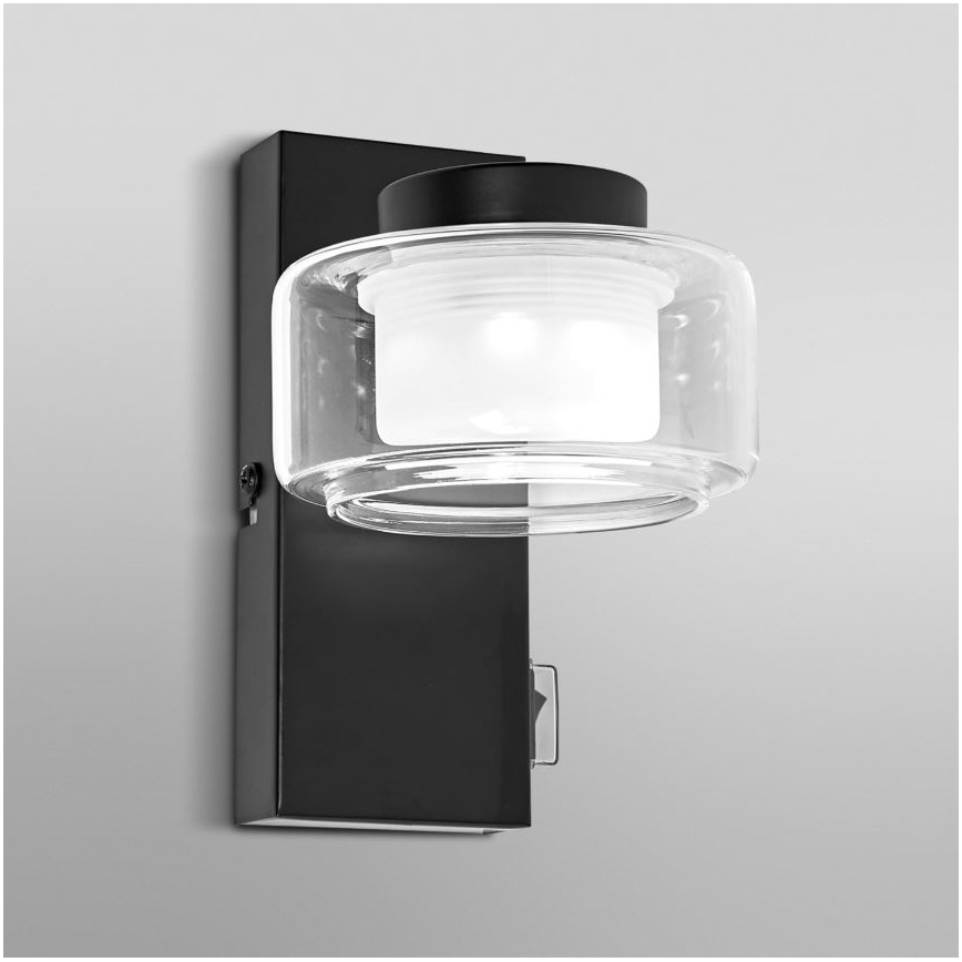Ledvance - Applique a LED da bagno ORBIS FLAME LED/5,5W/230V 3000/4000K IP44 nero