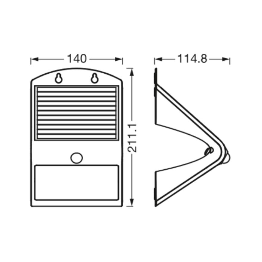 Ledvance - Applique a LED solare con sensore FARFALLA LED/4W/3,7V IP65