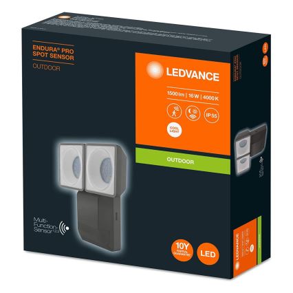 Ledvance - Applique da esterno a LED con sensore SPOT 2xLED/8W/230V IP55