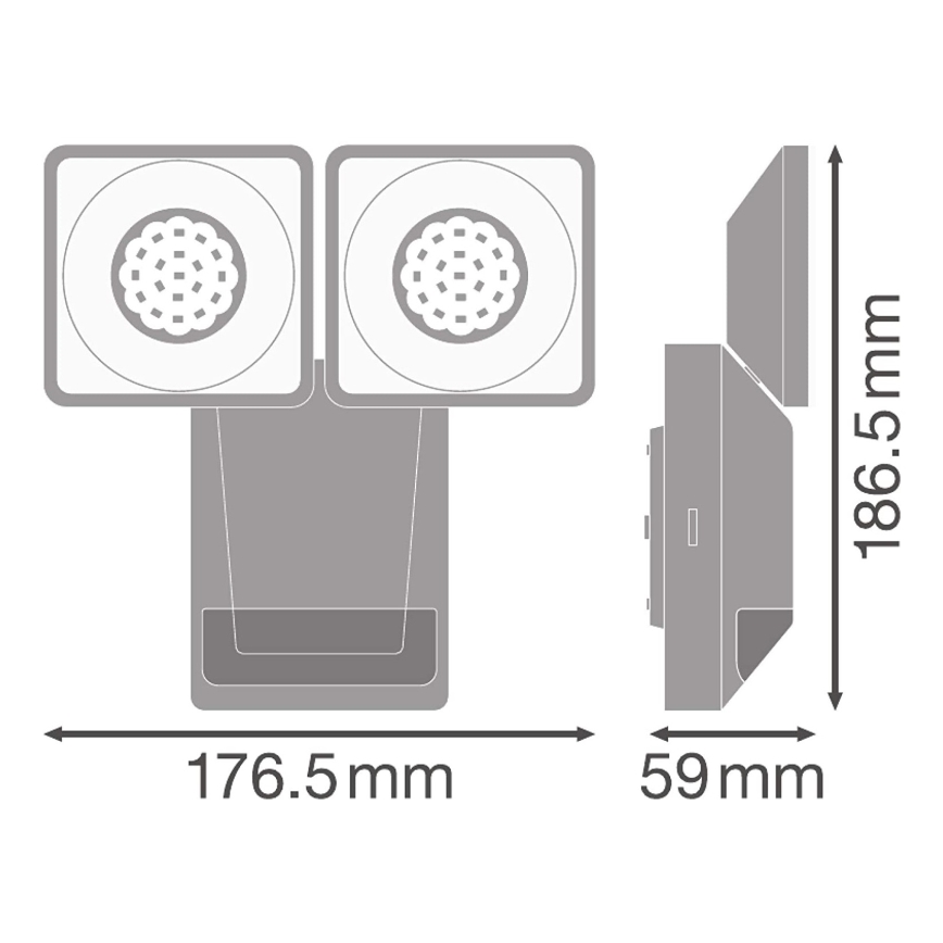 Ledvance - Applique da esterno a LED con sensore SPOT 2xLED/8W/230V IP55