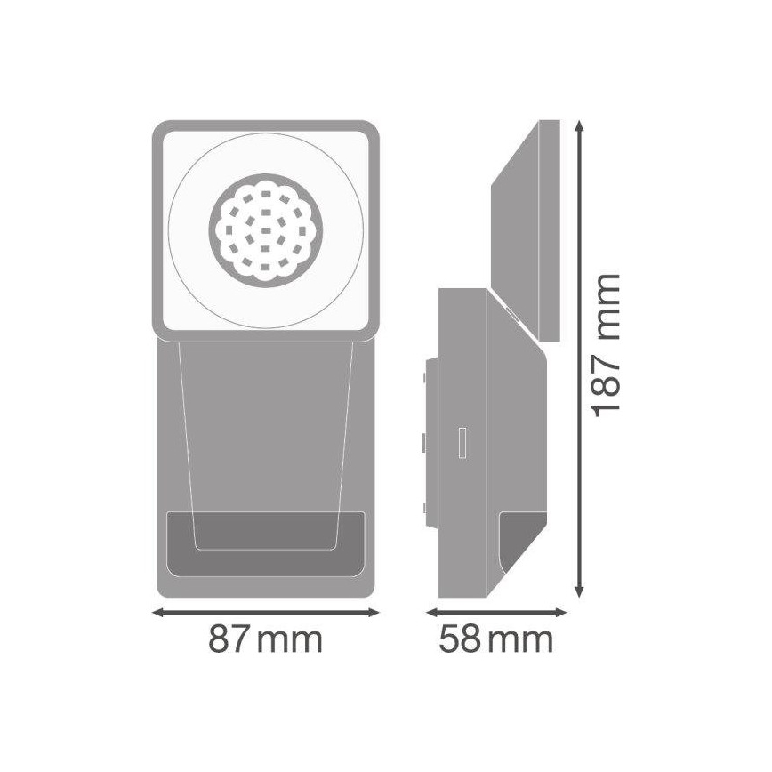 Ledvance - Applique da esterno a LED con sensore SPOT LED/8W/230V IP55 bianca