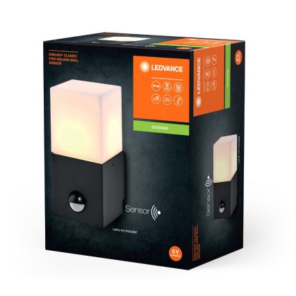 Ledvance - Applique da esterno con sensore FIGO SQUARE 1xE27/20W/230V