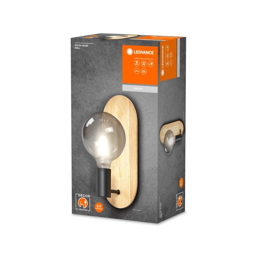 Ledvance - Applique DECOR WOOD 1xE27/8W/230V