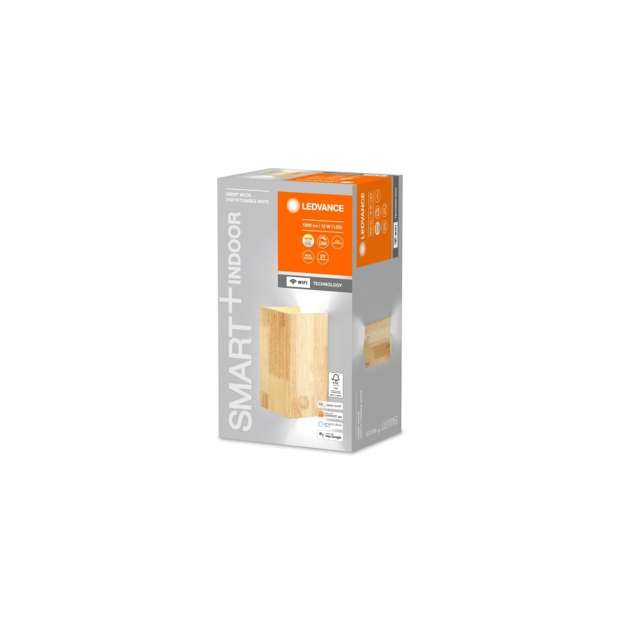 Ledvance - Applique LED dimmerabile SMART+ WOOD LED/12W/230V 3000-6500K Wi-Fi