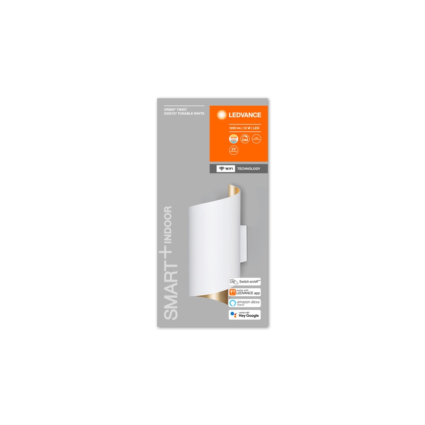 Ledvance - Applique murale à intensité variable SMART+ TWIST LED/12W/230V 3000-6500K Wi-Fi blanche