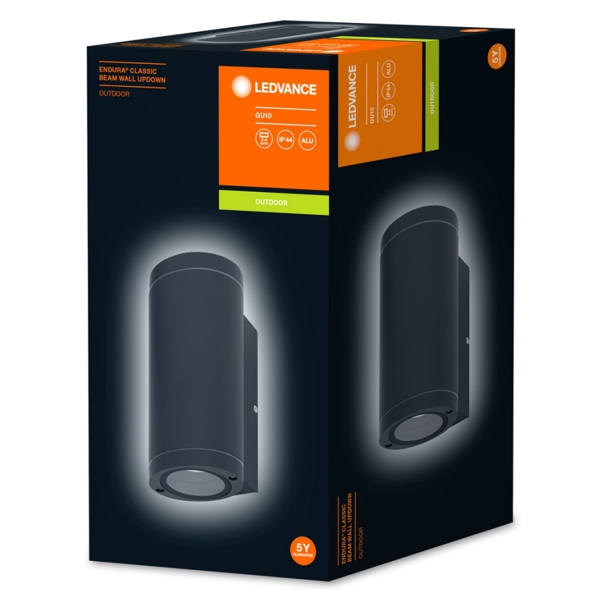 Ledvance - Applique murale d'extérieur BEAM 2xGU10/35W/230V IP44