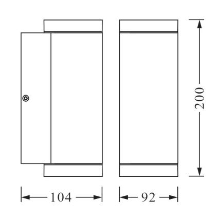 Ledvance - Applique murale d'extérieur BEAM 2xGU10/35W/230V IP44