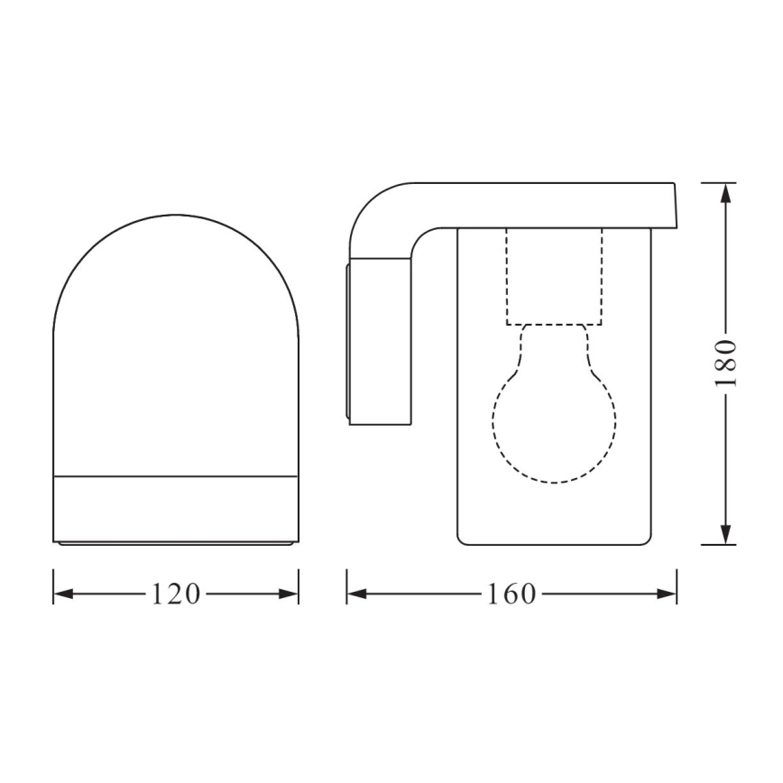 Ledvance - Applique murale d'extérieur CASCADE 1xE27/25W/230V IP44