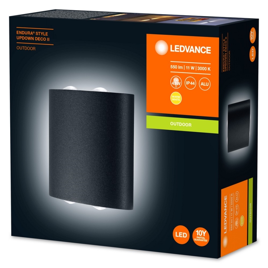 Ledvance - Applique murale LED d'extérieur ENDURA 2xLED/11W/230V IP44