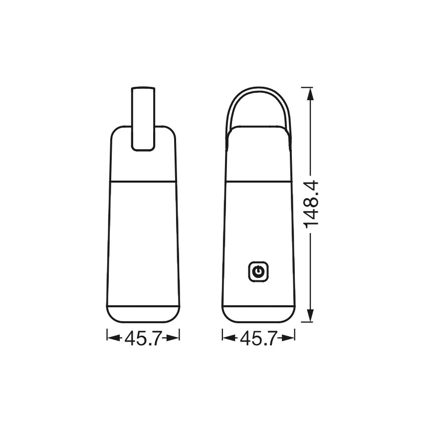 Ledvance - Batterie portative avec fonction lampe de poche MOBILE LED/0,5W/5V 1800mAh 2xUSB