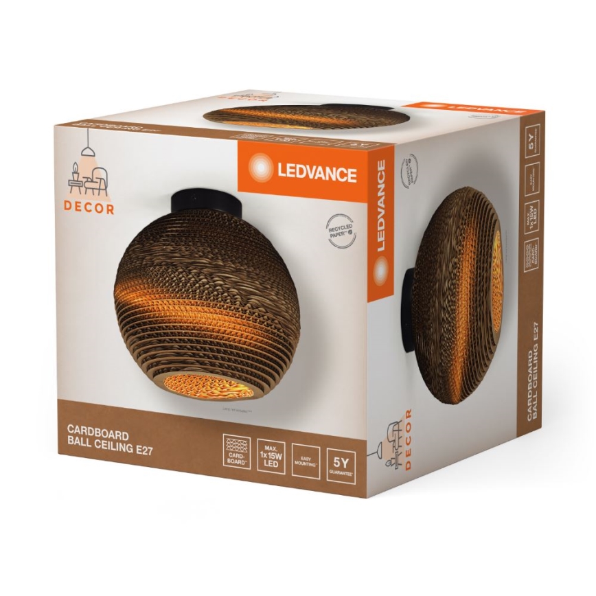 Ledvance - Deckenleuchte DECOR CARDBOARD 1xE27/15W/230V d 26 cm