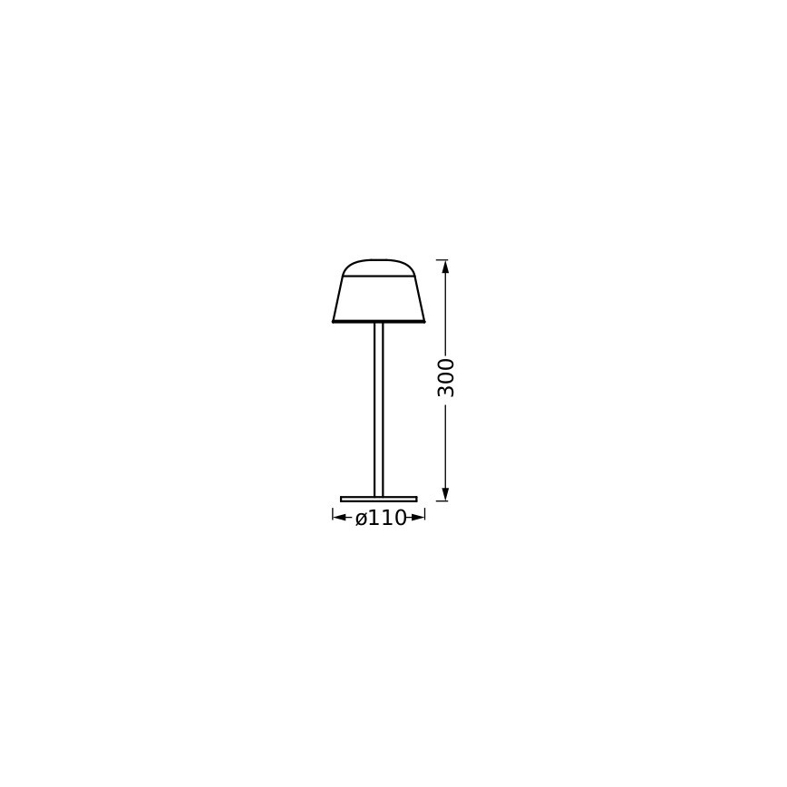 Ledvance - Dimmbare aufladbare LED-Leuchte für Außenbereiche TABLE LED/2,5W/5V IP54 rot