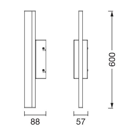Ledvance - Dimmbare LED-Spiegelbeleuchtung mit Touch-Funktion ORBIS MIRROR LED/10W/230V 60 cm 3000/4000K IP44