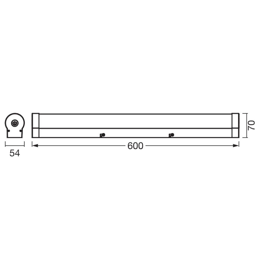 Ledvance - Dimmbare LED-Spiegelbeleuchtung mit Touch-Funktion ORBIS TUBE LED/12W/230V 60 cm 3000/4000K IP44