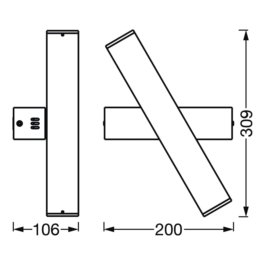 Ledvance - LED dimmbare Wandleuchte SMART+ CROSS 2xLED/6W/230V 3000-6500K Wi-Fi