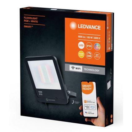 Ledvance - Dimmbarer LED-RGBW-Strahler für den Außenbereich SMART+ FLOODLIGHT LED/100W/230V IP65 Wi-Fi