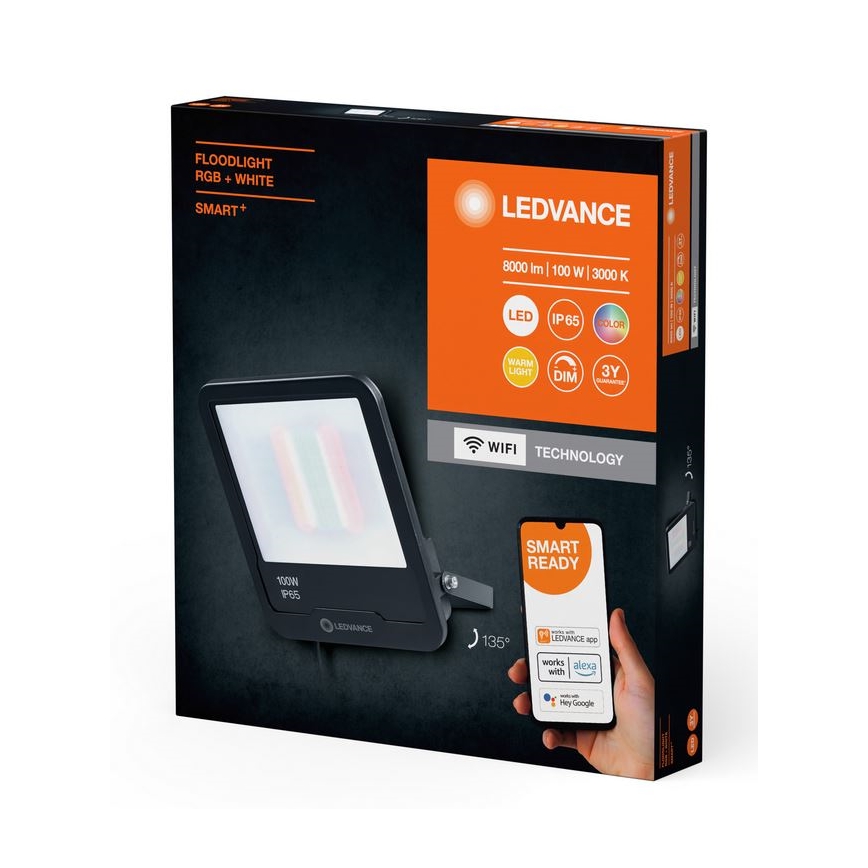 Ledvance - Dimmbarer LED-RGBW-Strahler für den Außenbereich SMART+ FLOODLIGHT LED/100W/230V IP65 Wi-Fi