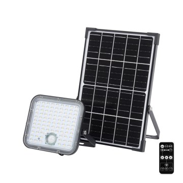 Ledvance - Dimmbarer LED-Solarstrahler mit Sensor FLOOD SPLIT LED/30W/6,4V IP65 + Fernbedienung