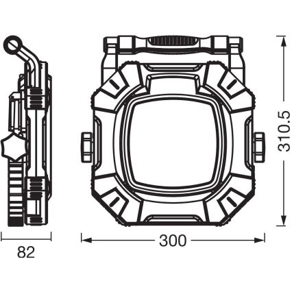 Ledvance - Eclairage de travail à intensité variable avec 2 prises WORKLIGHT VALUE LED/60W/230V IP54