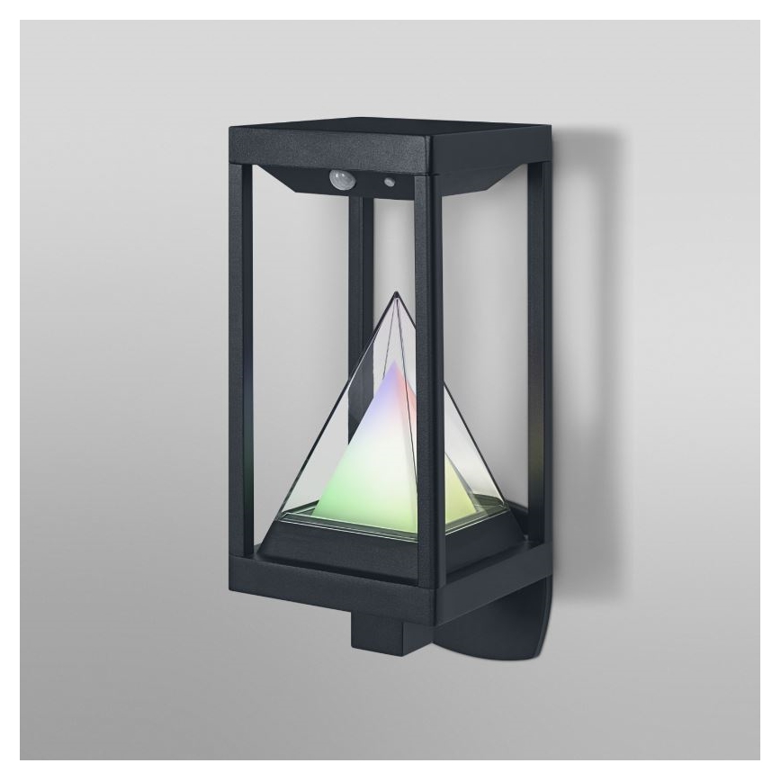 Ledvance - Applique solaire RGBW à intensité variable avec détecteur de mouvement et de crépuscule SMART+ ALPS LED/6W/3,7V 2200 mAh 3000K IP44