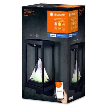 Ledvance - Applique solaire RGBW à intensité variable avec détecteur de mouvement et de crépuscule SMART+ ALPS LED/6W/3,7V 2200 mAh 3000K IP44