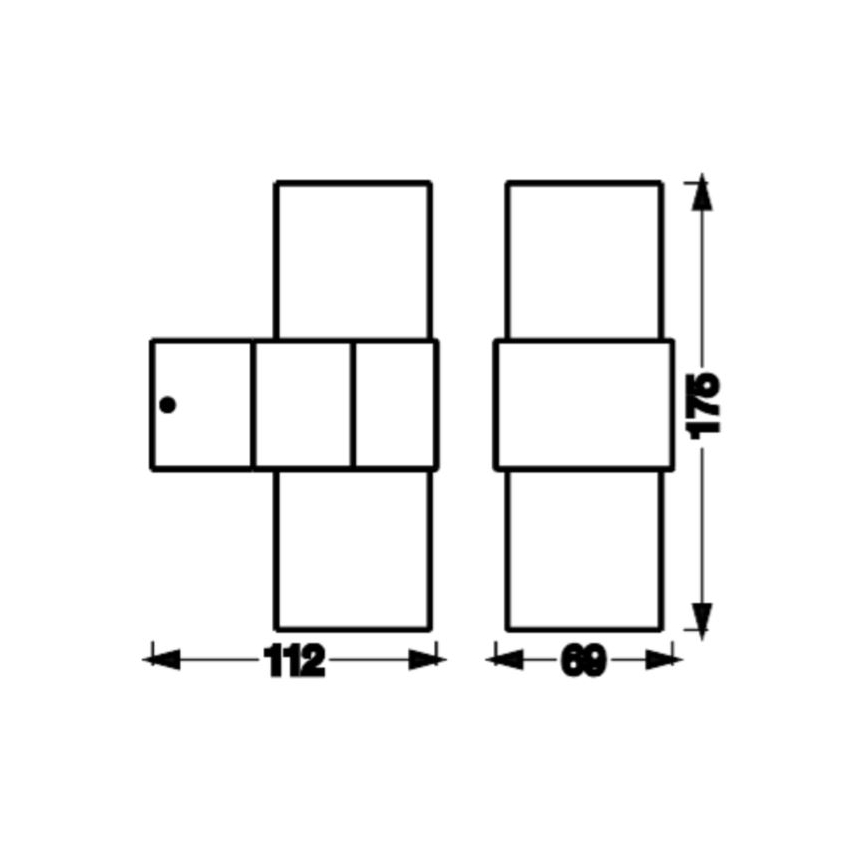 Ledvance - Außenwandleuchte ENDURA ROTARY 2xGU10/5W/230V IP44