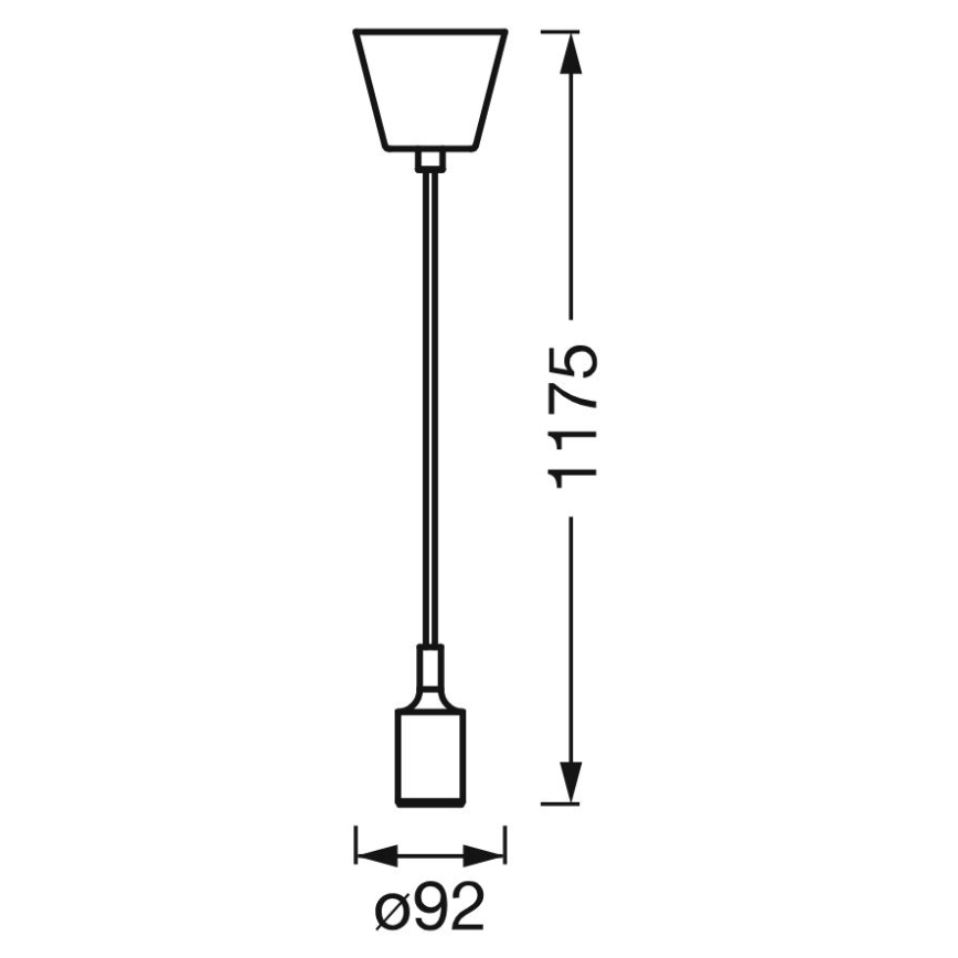 Ledvance - Hängeleuchte an Schnur PENDULUM BELL 1xE27/15W/230V weiß