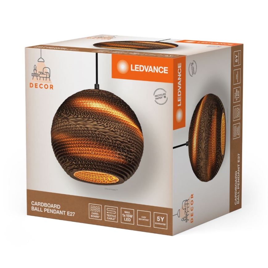 Ledvance - Hängeleuchte DECOR CARDBOARD 1xE27/15W/230V d 26 cm