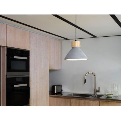 Ledvance - Hängeleuchte DECOR CONCRETE 1xE27/15W/230V d 22 cm Beton grau