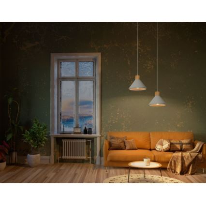 Ledvance - Hängeleuchte DECOR CONCRETE 1xE27/15W/230V d 22 cm Beton grau