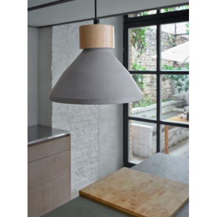Ledvance - Hängeleuchte DECOR CONCRETE 1xE27/15W/230V d 22 cm Beton grau