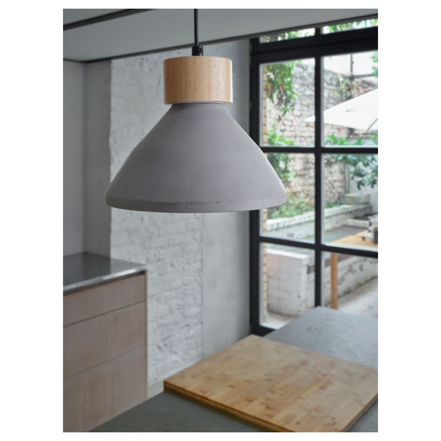 Ledvance - Hängeleuchte DECOR CONCRETE 1xE27/15W/230V d 22 cm Beton grau