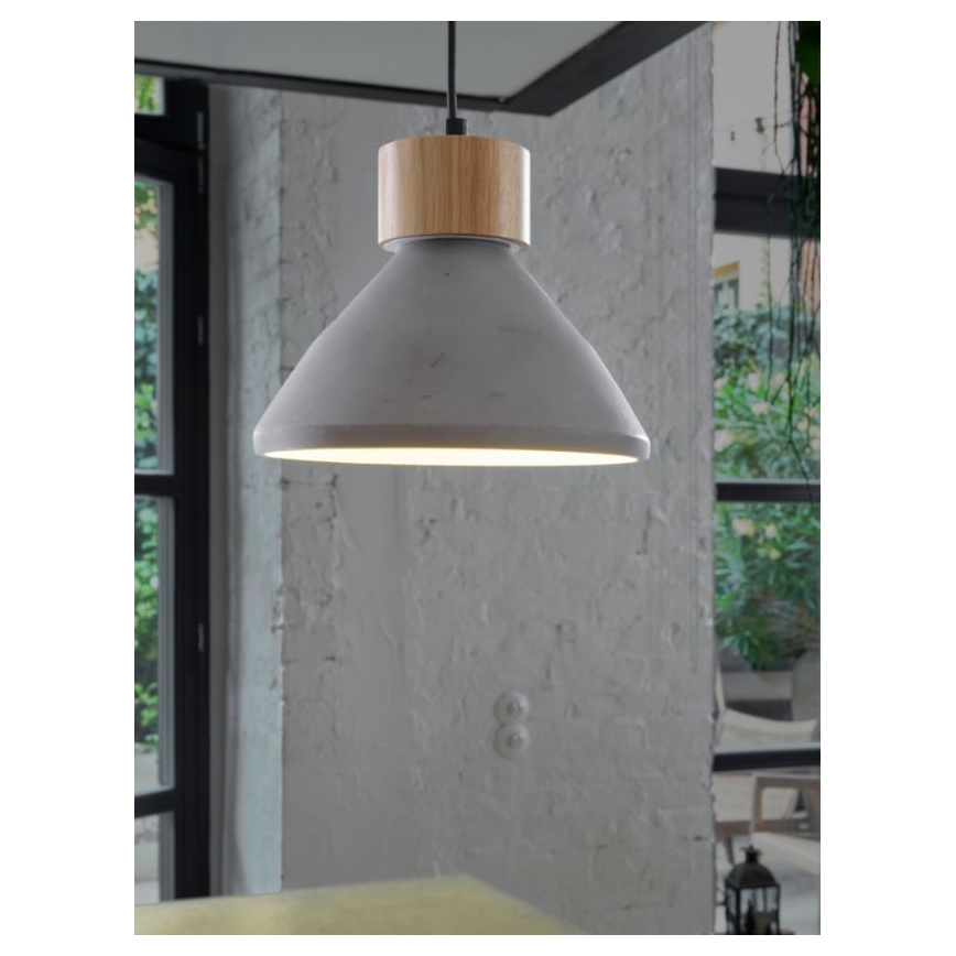 Ledvance - Hängeleuchte DECOR CONCRETE 1xE27/15W/230V d 22 cm Beton grau