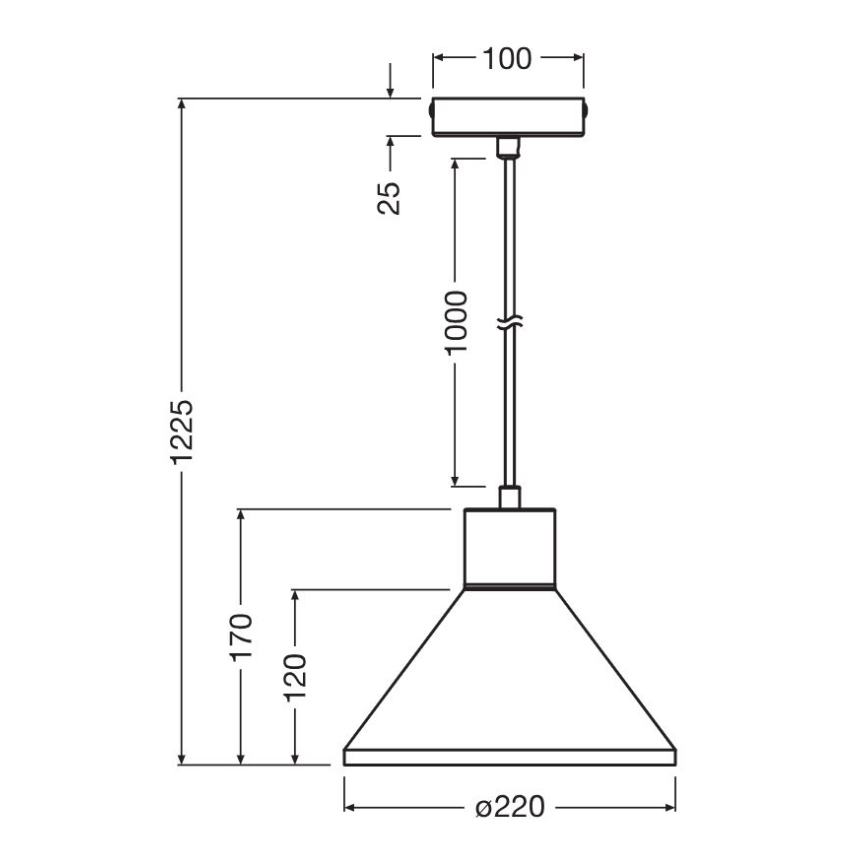 Ledvance - Hängeleuchte DECOR CONCRETE 1xE27/15W/230V d 22 cm Beton grau