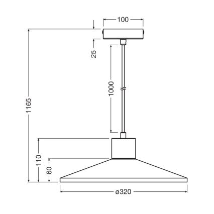 Ledvance - Hängeleuchte DECOR CONCRETE 1xE27/15W/230V d 32 cm Beton grau
