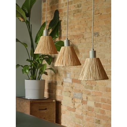 Ledvance - Hängeleuchte DECOR RAFFIA 3xE27/15W/230V Raffiabast