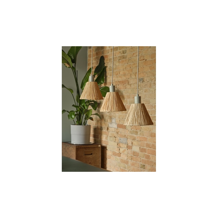 Ledvance - Hängeleuchte DECOR RAFFIA 3xE27/15W/230V Raffiabast