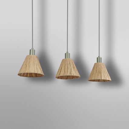 Ledvance - Hängeleuchte DECOR RAFFIA 3xE27/15W/230V Raffiabast