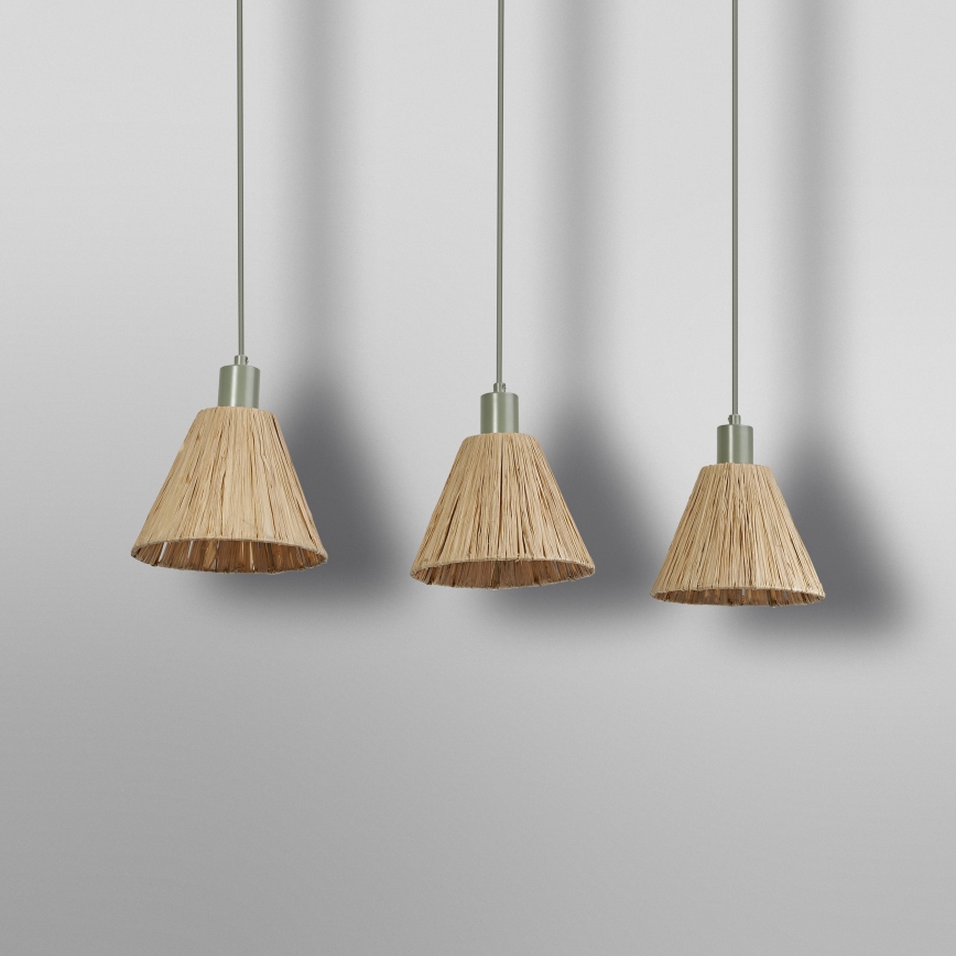Ledvance - Hängeleuchte DECOR RAFFIA 3xE27/15W/230V Raffiabast