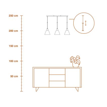 Ledvance - Hängeleuchte DECOR RAFFIA 3xE27/15W/230V Raffiabast