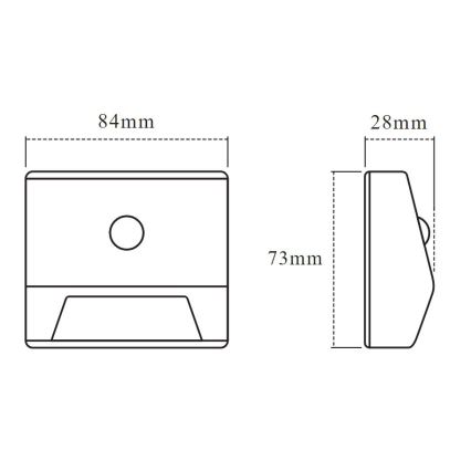 Ledvance - Illuminazione scale a LED con sensore NIGHTLUX LED/0,25W/4,5V IP54