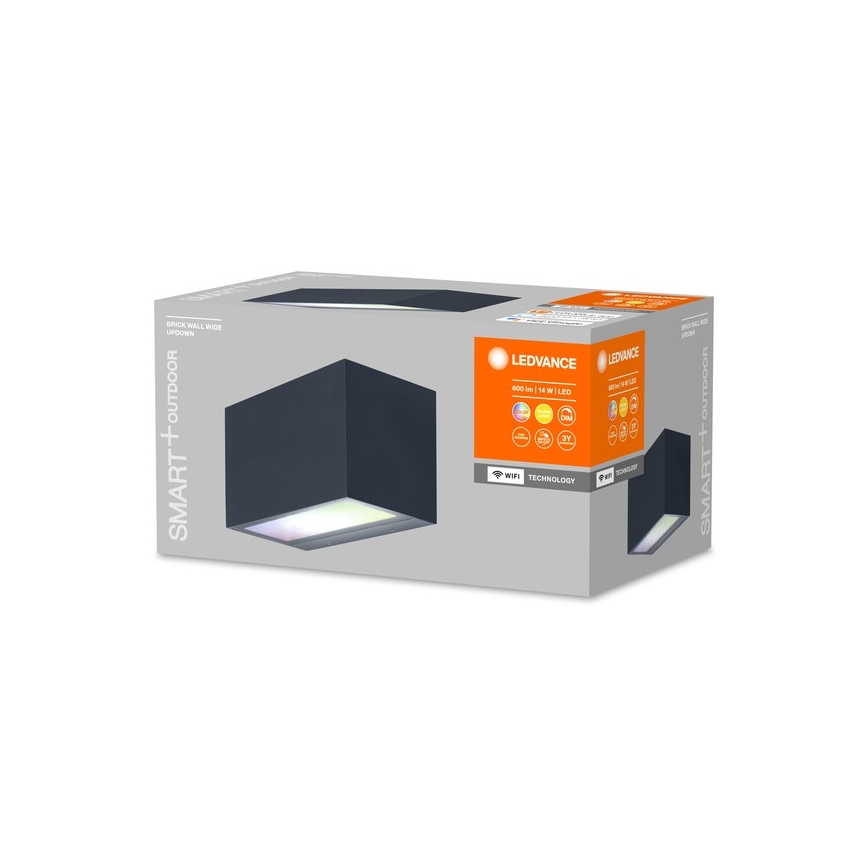 Ledvance - Applique da esterno LED RGBW dimmerabile SMART+ BRICK LED/14W/230V Wi-Fi IP44