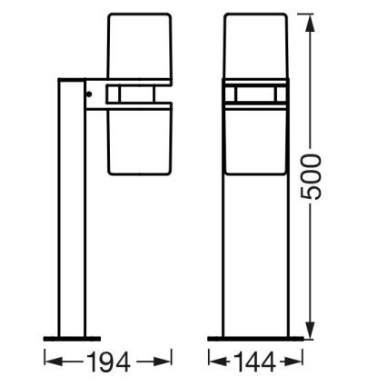 Ledvance - Lampada da esterno LED RGBW dimmerabile CASCADE 2xLED/7W/230V IP44 Wi-Fi