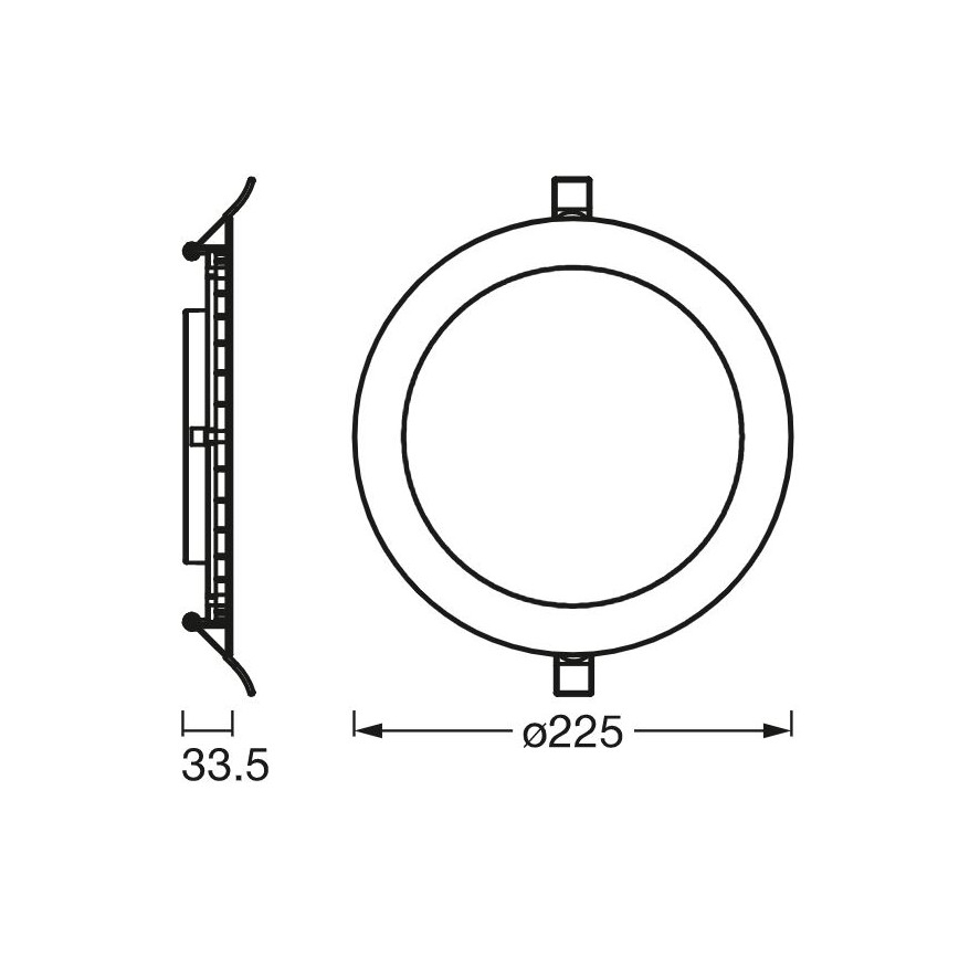 Ledvance - Lampada da incasso LED SLIM LED/22W/230V 6500K