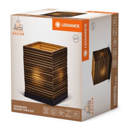 Ledvance - Lampada da tavolo DECOR CARDBOARD 1xE27/15W/230V 20x20 cm