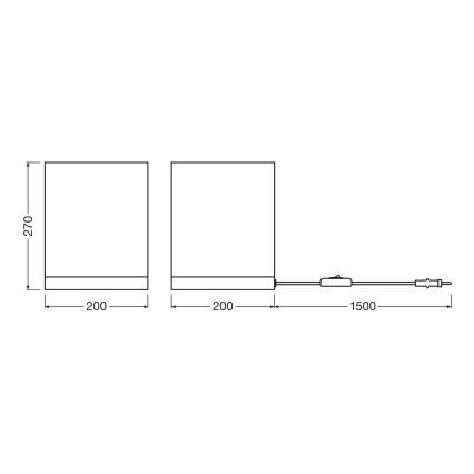 Ledvance - Lampada da tavolo DECOR CARDBOARD 1xE27/15W/230V 20x20 cm