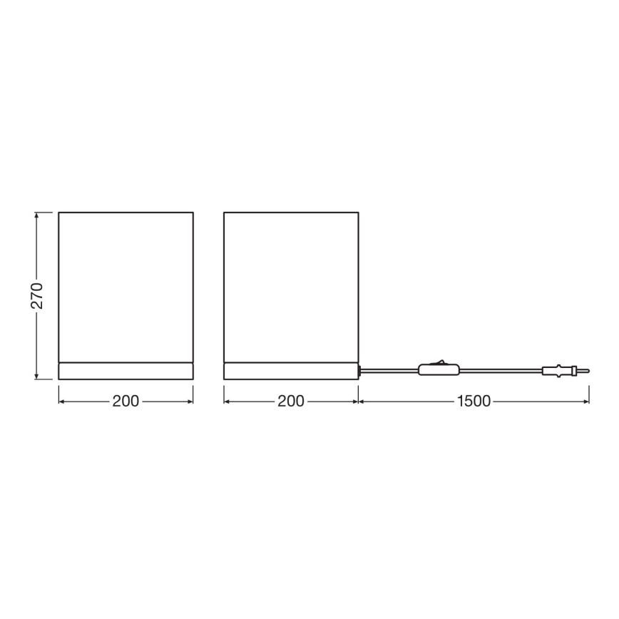 Ledvance - Lampada da tavolo DECOR CARDBOARD 1xE27/15W/230V 20x20 cm