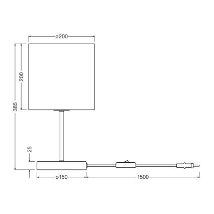 Ledvance - Lampada da tavolo DECOR CARDBOARD 1xE27/15W/230V diametro 20 cm
